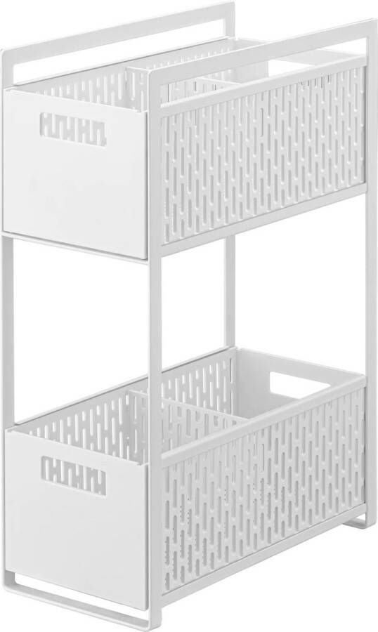Yamazaki Keukenrek met Manden 2 niveaus Tower Wit