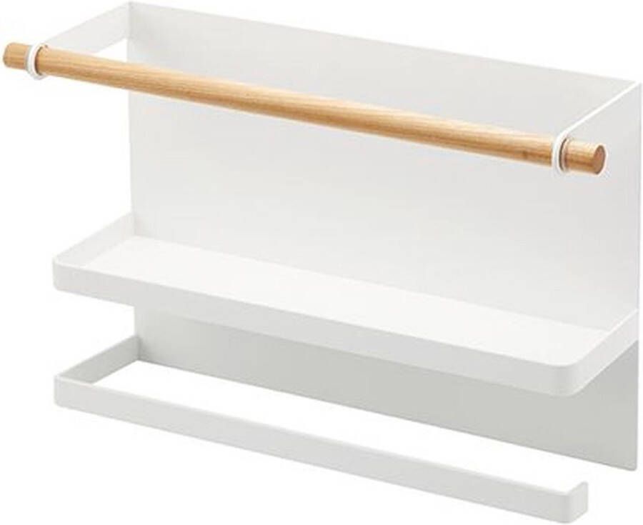 Yamazaki Magnetic kitchen paper & wrap holder White