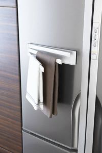 Yamazaki Magnetische handdoek hanger keuken wit Ophangen zonder boren