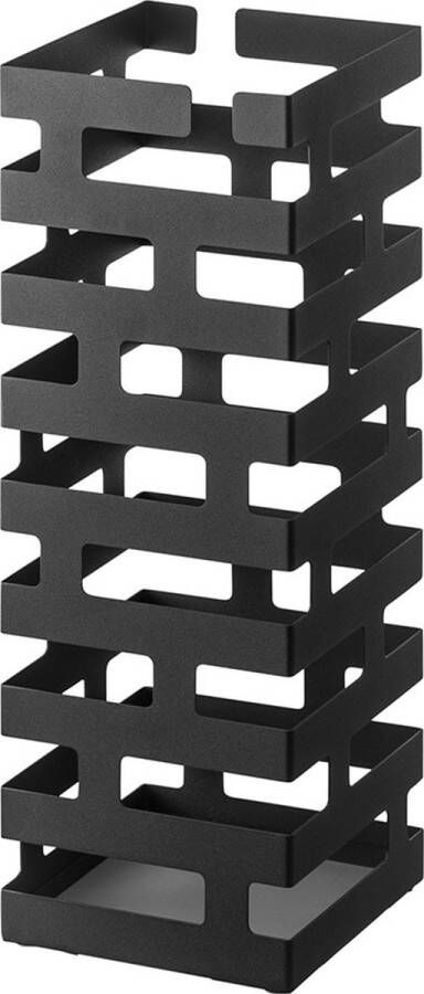 Yamazaki Paraplubak Parapluhouder Brick Vierkant zwart RVS