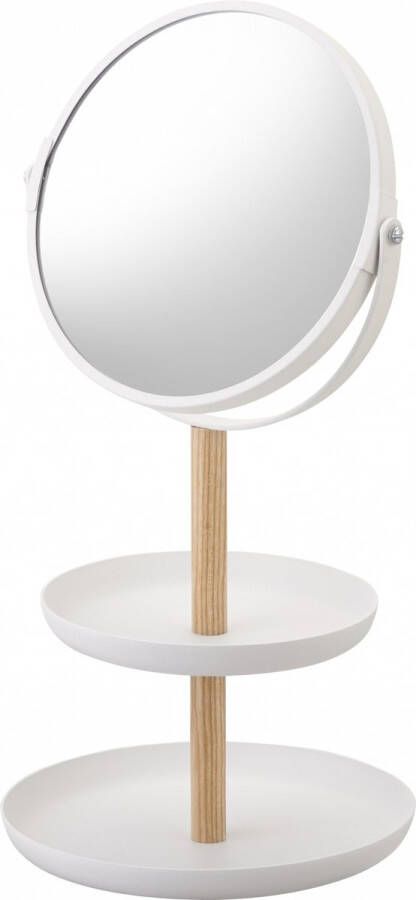 Yamazaki Sieraden schaal met spiegel Wit Decoratief
