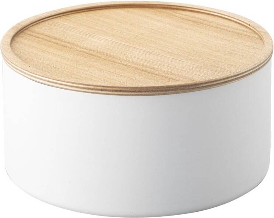 Yamazaki Storage case with lid deep Rin White