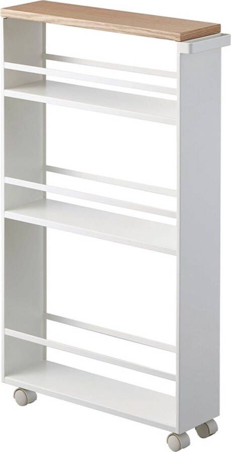 Yamazaki Smalle Trolley voor Keuken of Badkamer Tower Wit