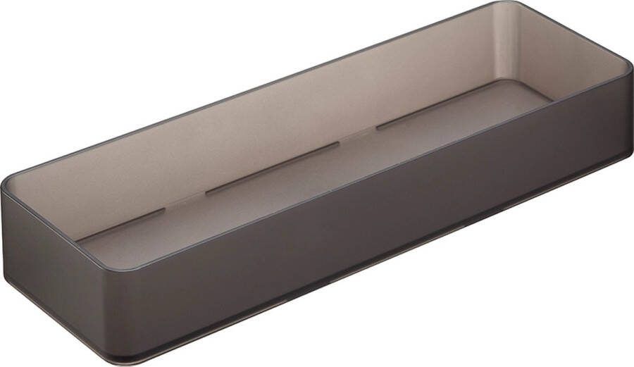 Yamazaki Zwarte stapelbare ladebakjes 8 x 24 x 3.7 cm (L) Per 2 stuks Kunststof