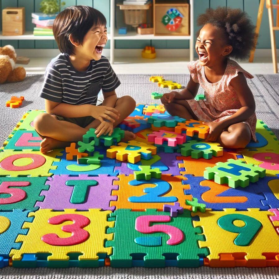 Yanah Speelmat XL SchuimTegels Baby Multicolor Puzzelmat 86-delig 180 x 180cm