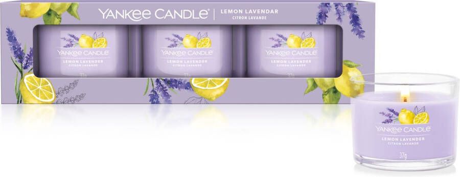 Yankee Candle geurkkaars Lemon Lavender (set van 3)