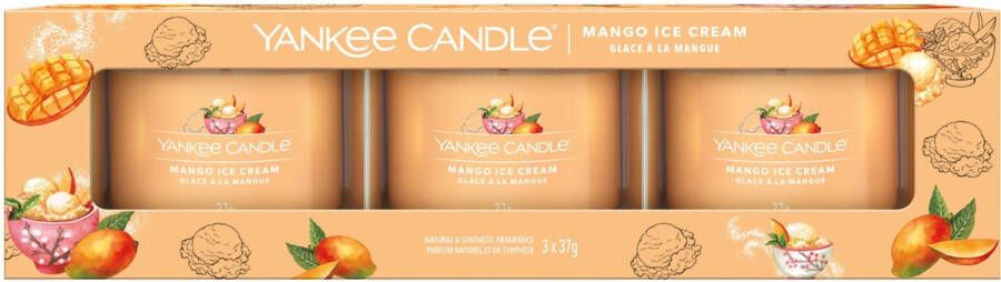 Yankee Candle Filled Votive 3-pack Mango Ice Cream