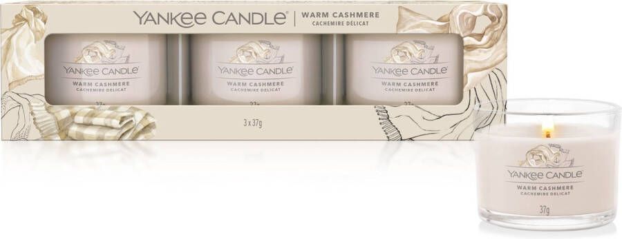 Yankee Candle geurkaars Warm Cashmere (set van 3)