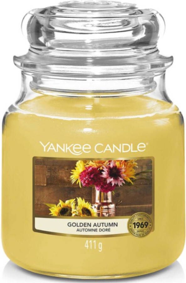 Yankee Candle Geurkaars Medium Golden Autumn 13 cm ø 11 cm