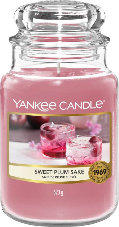 Yankee Candle Geurkaars Large Sweet Plum Sake 17 cm ø 11 cm