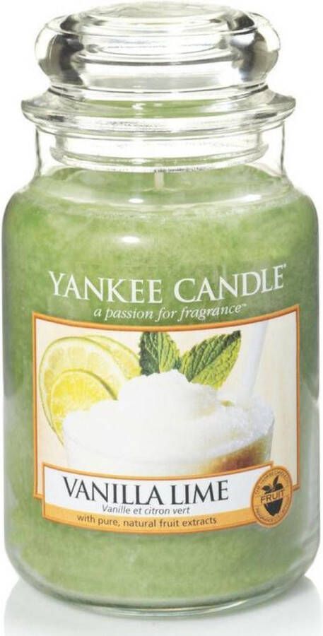 Yankee Candle Vanilla Lime geurkaars Large Jar Tot 150 branduren