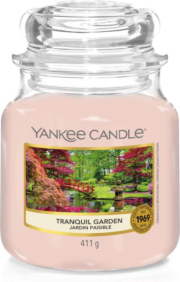 Yankee Candle Geurkaars Medium Tranquil Garden 13 cm ø 11 cm
