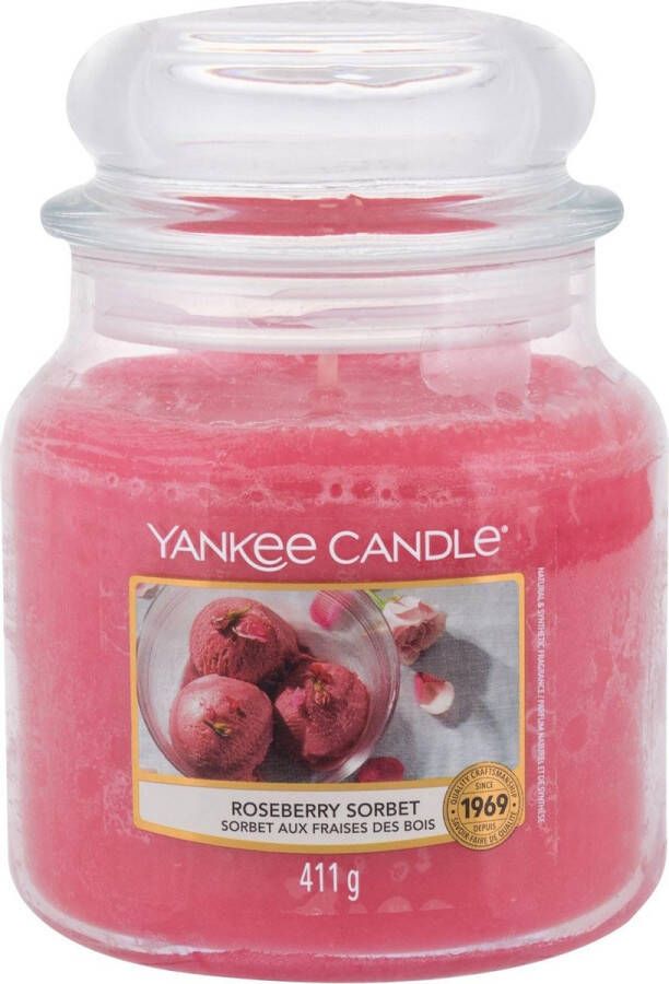 Yankee Candle Roseberry Sorbet Candle ( růžový sorbet ) Vonná svíčka