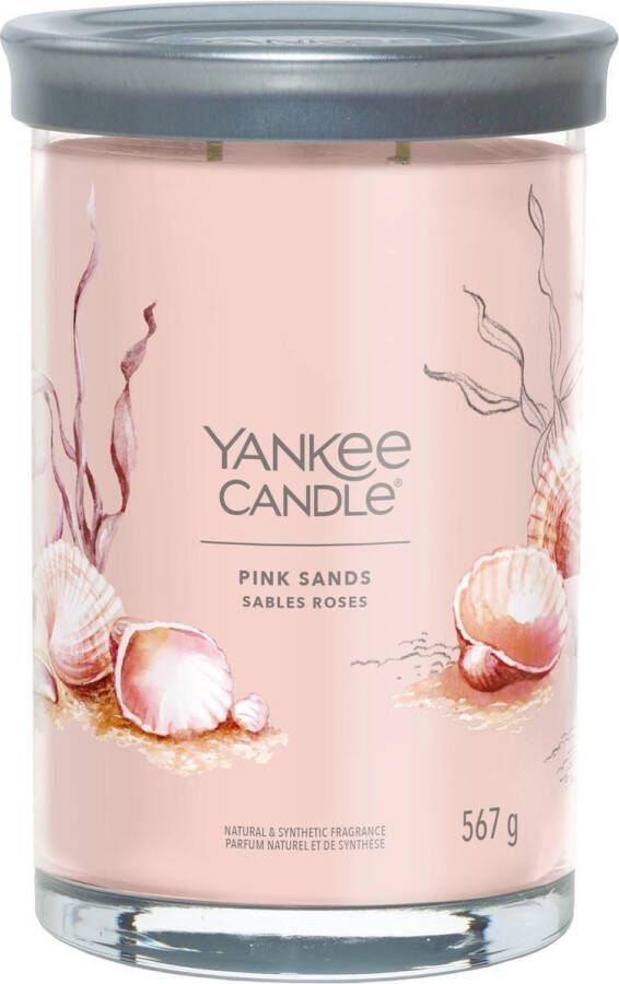 Yankee Candle Geurkaars Large Tumbler met 2 lonten Pink Sands 15 cm ø 10 cm