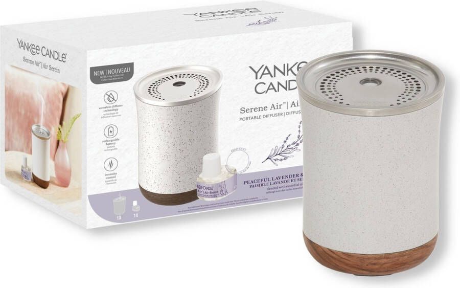 Yankee Candle Serene Air Diffuser Startpakket Peaceful Lavender & Sea Salt