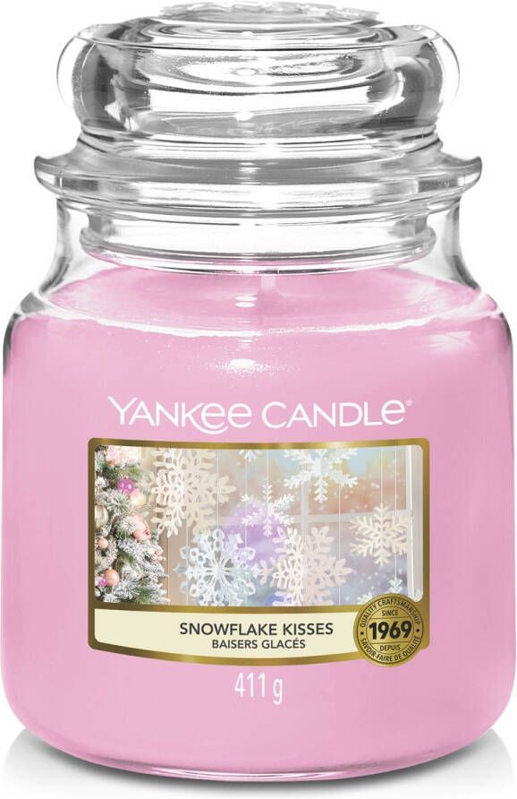 Yankee Candle Geurkaars Medium Snowflake Kisses 13 cm ø 11 cm