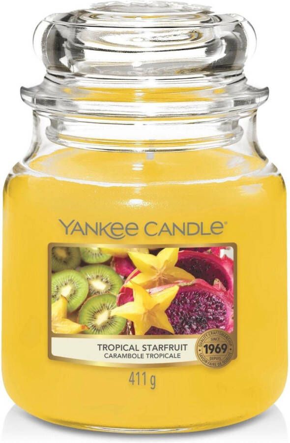 Yankee Candle Geurkaars Medium Tropical Starfruit 13 cm ø 11 cm