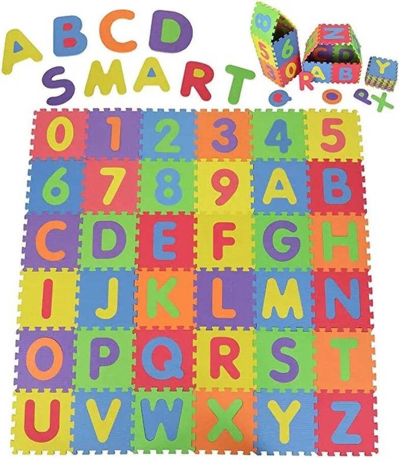 Yar Speelmat XL Puzzelmat Speelmat Babygym Speelgoed 1 jaar en ouder Multicolor Puzzel 86-delig 180x180 cm