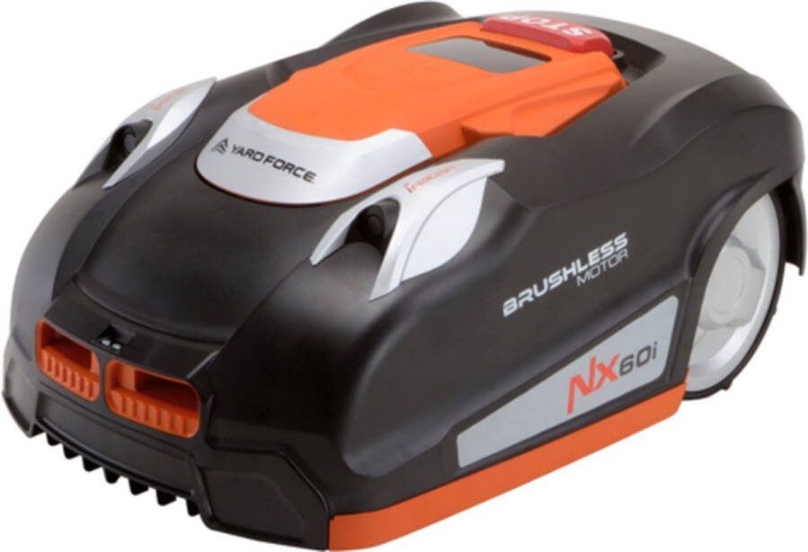 Yard Force NX 60i Robotmaaier tot 600m² Regensensor iRadar ultrasone sensor Wifi Randsnijfunctie App bediening Diervriendelijk Robot grasmaaiers Grasmaaier