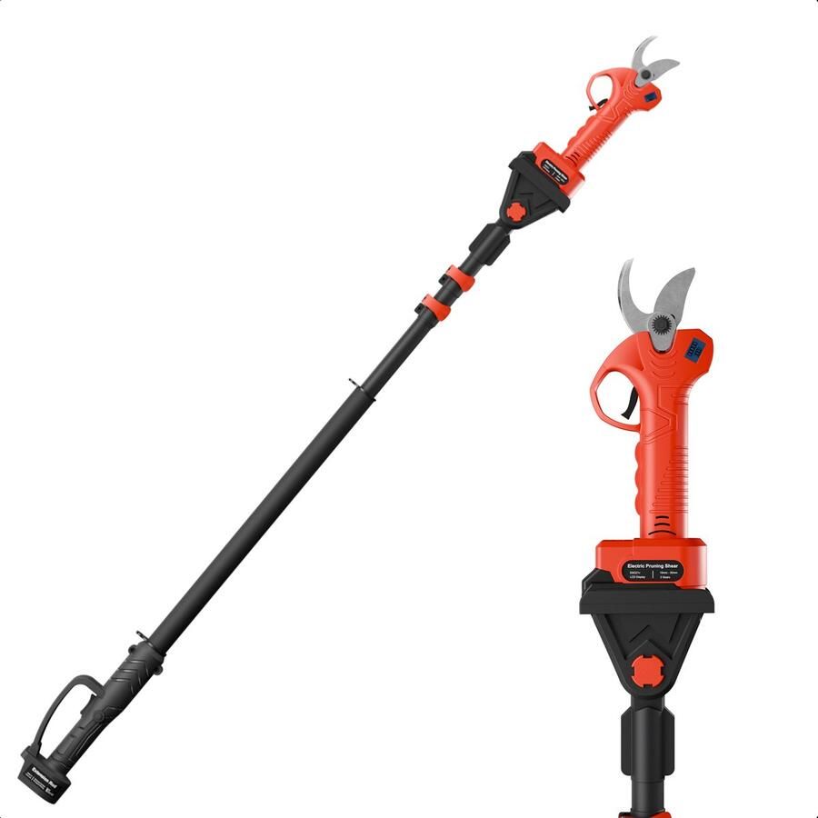 YARDIO Tools Telescopische Snoeischaar Elektrische Snoeischaar Takkenschaar Snoeischaar 140cm tot 210cm ERMY21vESG21v Incl. Accu 1.5a