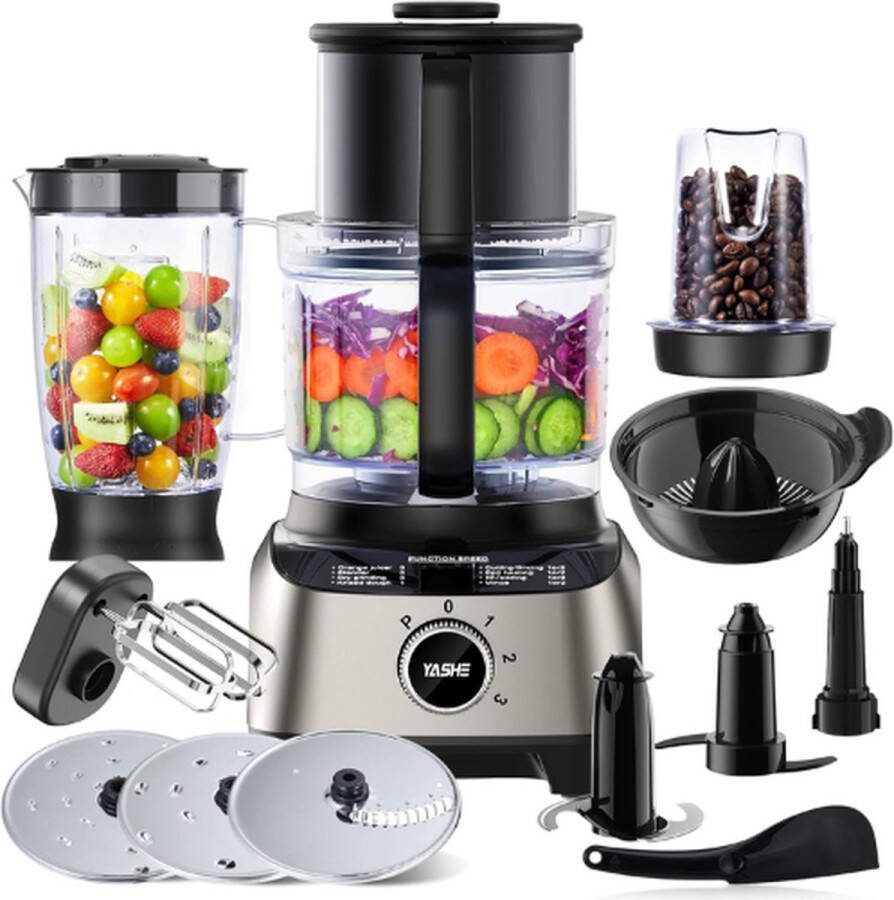 YASHE Keukenrobot 3 in 1 Keukenmachine Foodprocessor Keukenrobots Keukenmachines Keuken Machine Keukenmixer Foodprocessor 1700 Watt Deegmachine