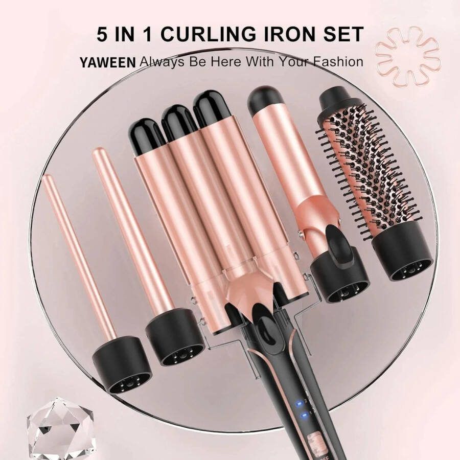 Yaween Hydrix Krultang 5 in 1 Stijltang Hair Waver