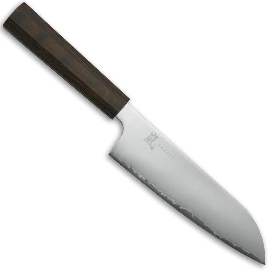 Yaxell HANA Santokumes 16.5 cm 3 Lagen Damaststaal Movax Staal Pakka Wood Heft
