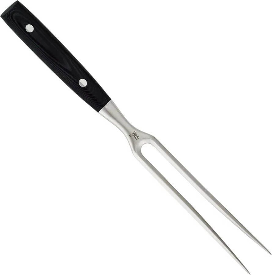 Yaxell Japans Ran Vleesvork 16 cm roestvrij staal canvas-micarta heft