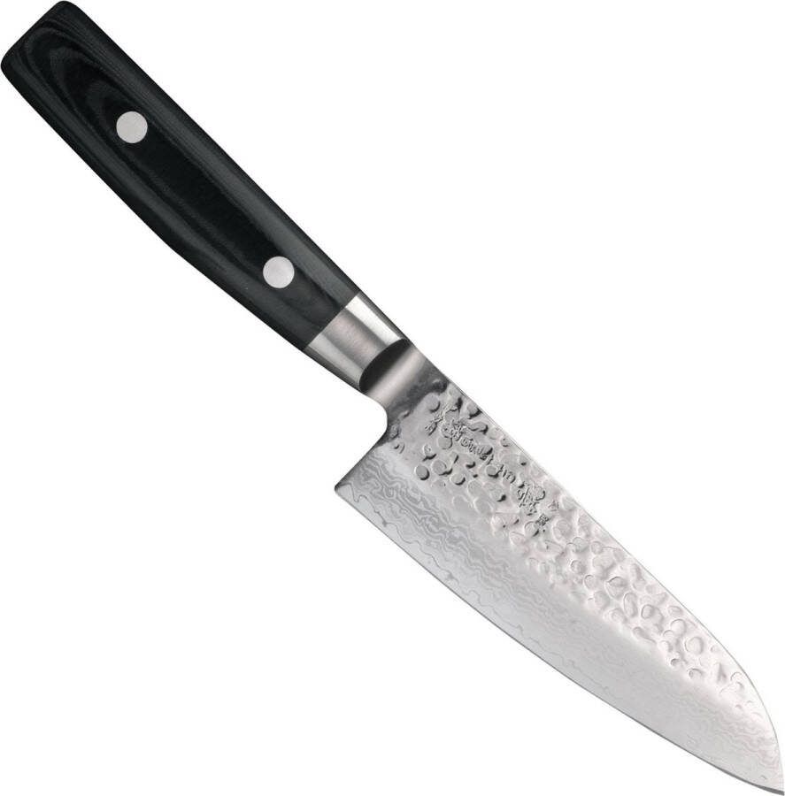 Yaxell Japans Serie Zen Santoku Koksmes VG10 Staal 61 HRC Lemmet 12.5 cm 37 Lagen Damaststaal Canvas-Micarta Heft