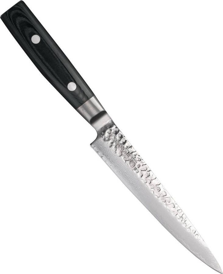 Yaxell Japans Serie Zen Vleesmes VG10 Staal 61 HRC Lemmet 15 cm 37 Lagen Damaststaal Canvas-Micarta Heft