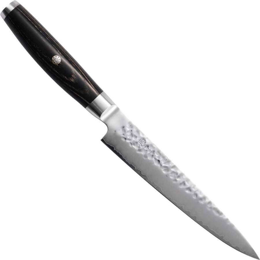 Yaxell Ketu Vleesmes 18 cm SG2 Stalen Kern Tsuchime Finish Pakkahout Handvat