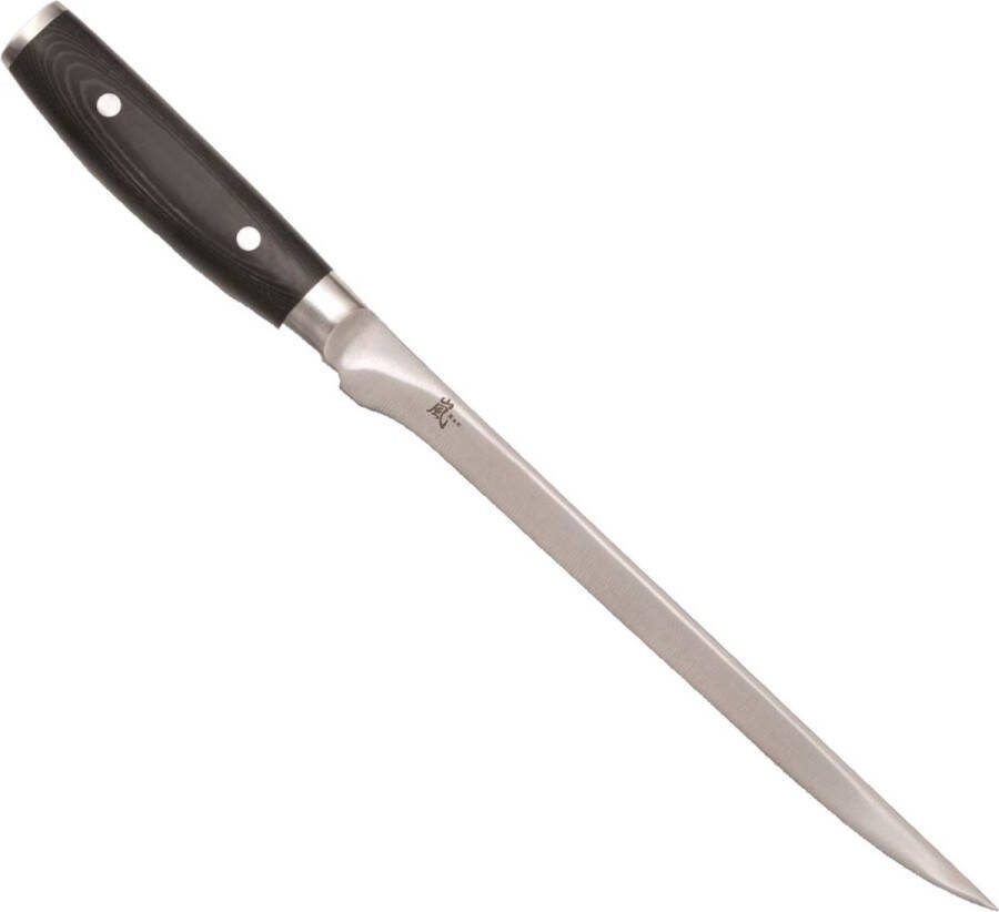 Yaxell Japans Ran Fileermes flexibel 23 cm roestvrij staal met Canvas-Micarta heft