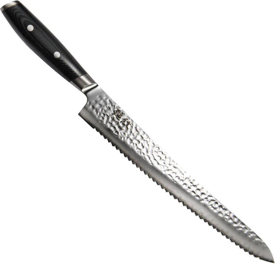 Yaxell Tsuchimon Broodmes 27 cm VG10 Staal Gehamerd Lemmet Micarta Heft