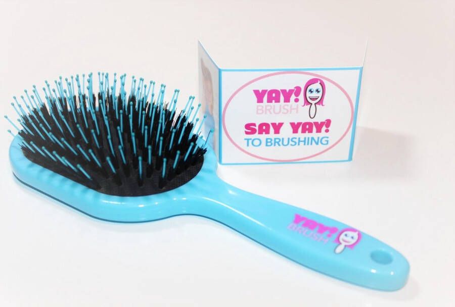 Yaybrush! Yay! Brush- Haarborstel Antiklit Alle haartypes- Krullend dik of stijl haar Ideaal voor kinderen- Geen