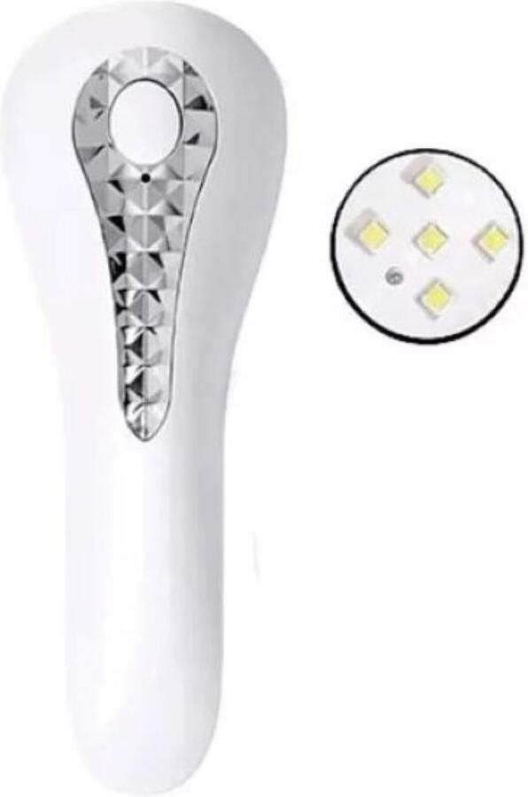 YC01 Portable Rechargeable Nagel Droger Ergonomisch Ontwerp Ideaal Voor Op Reis 5 LED Lichten Compacte Verpakking