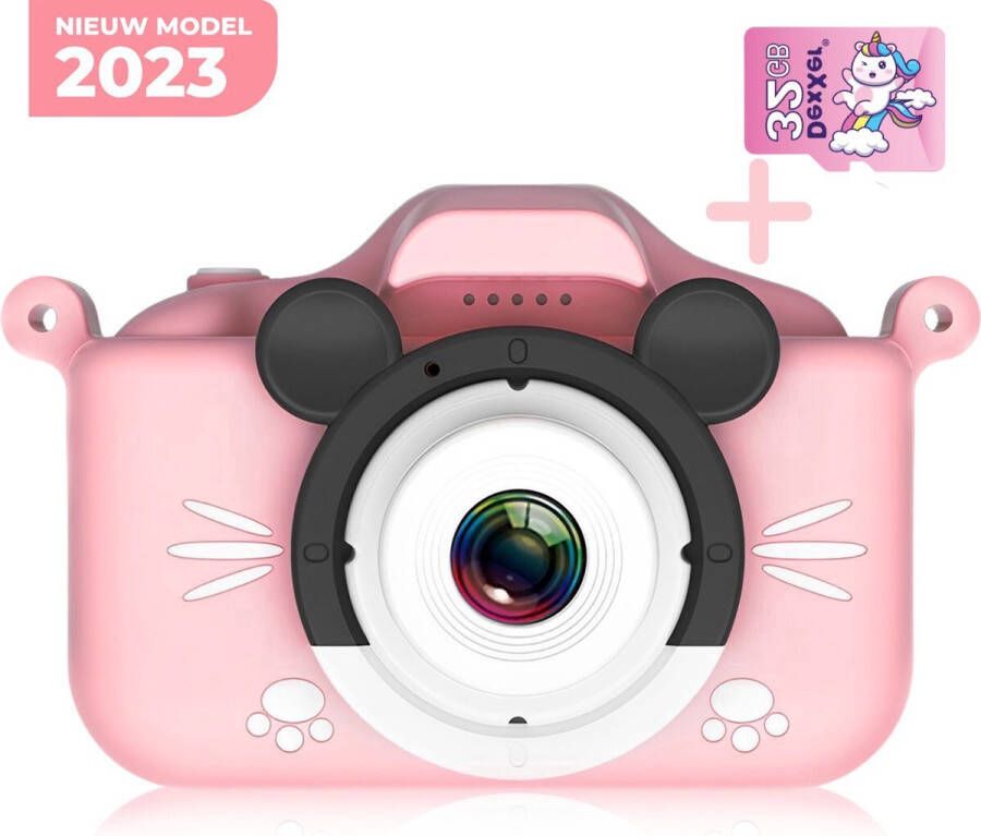 Ye Digitale Kindercamera 2023 Model HD 1080P 32 GB Inclusief SD Kaart – Nederlands Fototoestel Voor Kinderen – Extra veilig Vlog Camera – Nederlandstalig – USB Oplaadbaar – Digitaal Kinderfototoestel