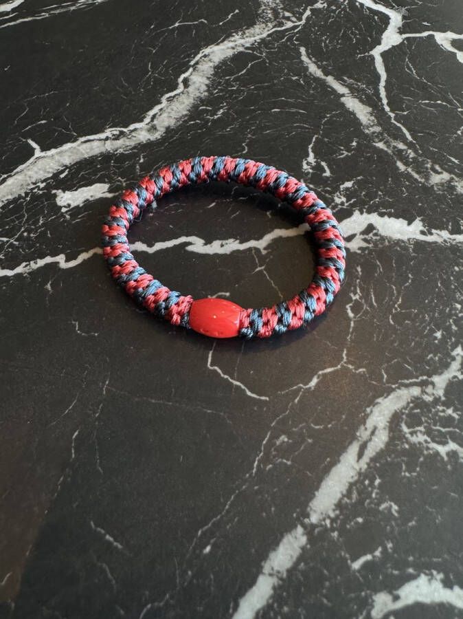 Yehwang 1 stuk knekkie haarelastiek met kraal knekkies haarelastiek en armband kknekki haarelastiekje gevlochten banditz elastieken Rood Groen