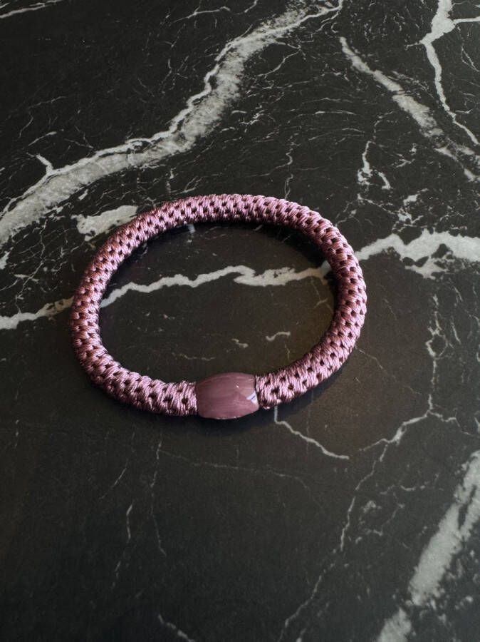 Yehwang 1 stuk knekkie haarelastiek met kraal knekkies haarelastiek en armband kknekki haarelastiekje gevlochten banditz elastieken Paars
