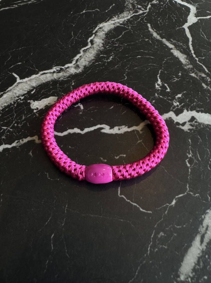 Yehwang 1 stuk knekkie haarelastiek met kraal knekkies haarelastiek en armband kknekki haarelastiekje gevlochten banditz elastieken Knalroze Roze