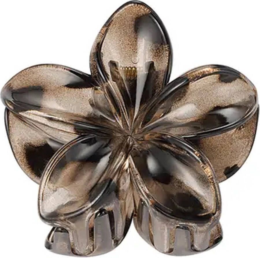 Yehwang Hawaiiaanse bloem haarklem brown