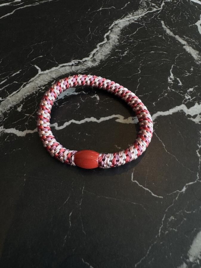 Yehwang 1 stuk knekkie haarelastiek met kraal knekkies haarelastiek en armband kknekki haarelastiekje gevlochten banditz elastieken Rood Paars Roze