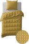 Yellow Cialda Dekbedovertrek Eenpersoons 140x200 220 cm Ochre Gold - Thumbnail 1