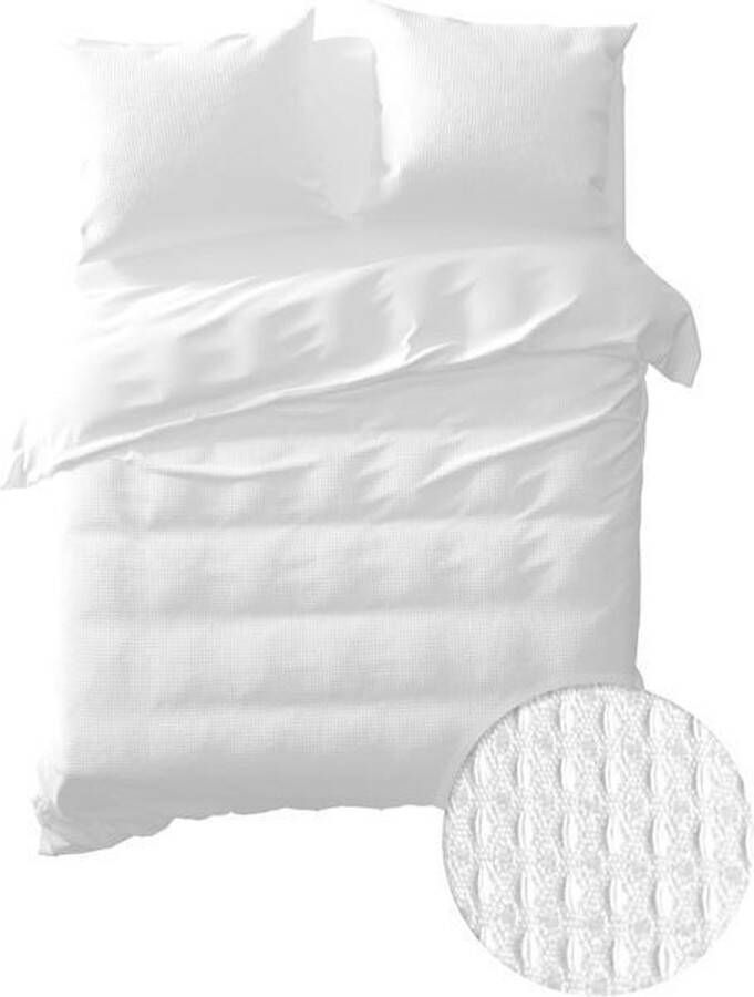 Yellow Cialda Dekbedovertrek Lits-jumeaux XL 260x200 220 cm White