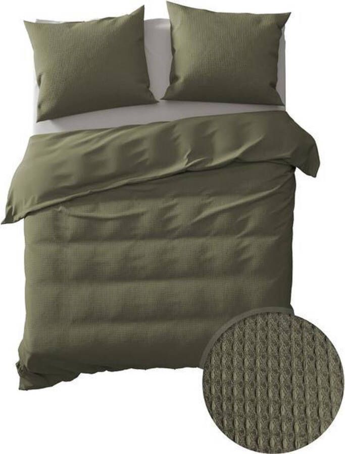 Yellow Cialda Dekbedovertrek Lits-jumeaux XL 260x200 220 cm Army Green