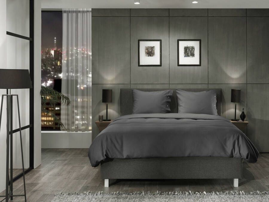 Yellow Dekbedovertrek Cialda Tweepersoons 200x200 220 cm Pewter Grey