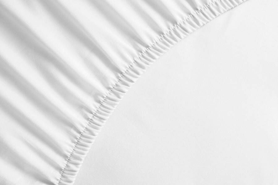 Yellow Topper Hoeslaken Katoen Perkal optic white 180x210 220cm