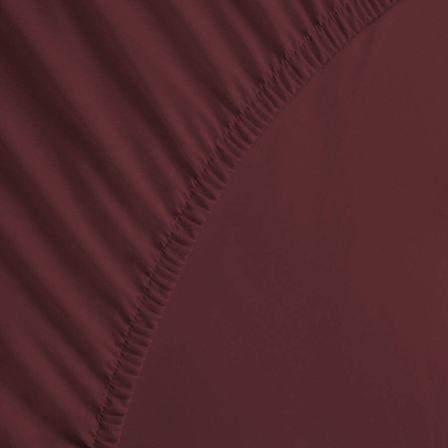Yellow percale katoen hoeslaken rood lits-jumeaux (180x210 220) natuurlijk materiaal slijtvast en duurzaam