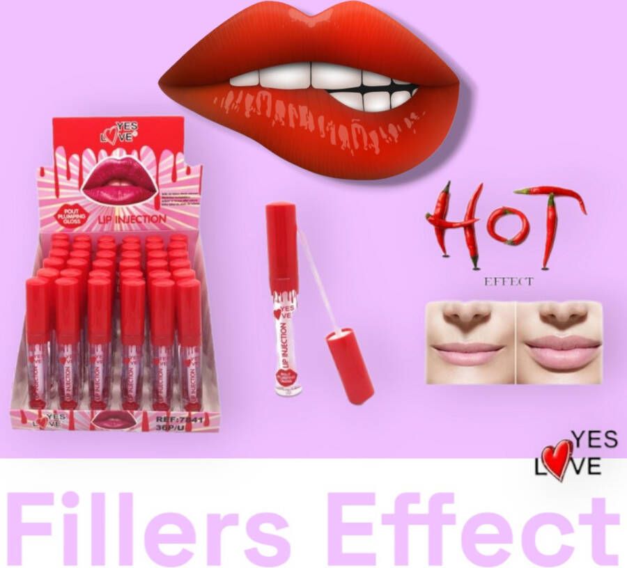 Yes Love Plumping- fillers lipgloss wet look HOT Effect