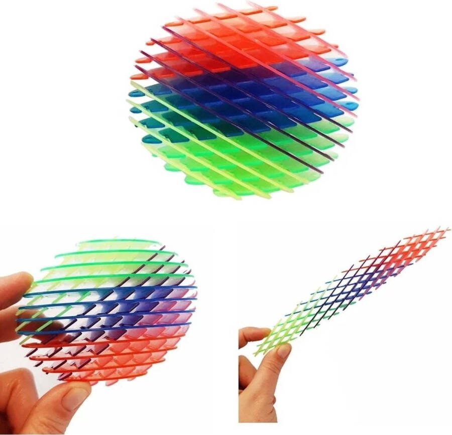 YGX Worm Fidget Toy Ontspanningsknijp 2024 fidget bekend van tiktok morphing toy- Regenboog Kleur