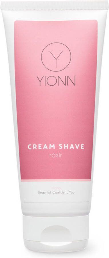 YIONN Cream Shave rozen zeepvrij alternatief voor scheerschuim en scheergel hypoallergeen géén parfum met etherische olie speciaal voor vrouwen